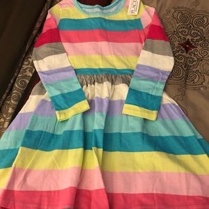 Lil Girl Size 7 Long Sleeve Multi Color Dress